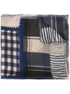 Pierre-louis Mascia Patchwork Scarf, Men's, Blue, Silk