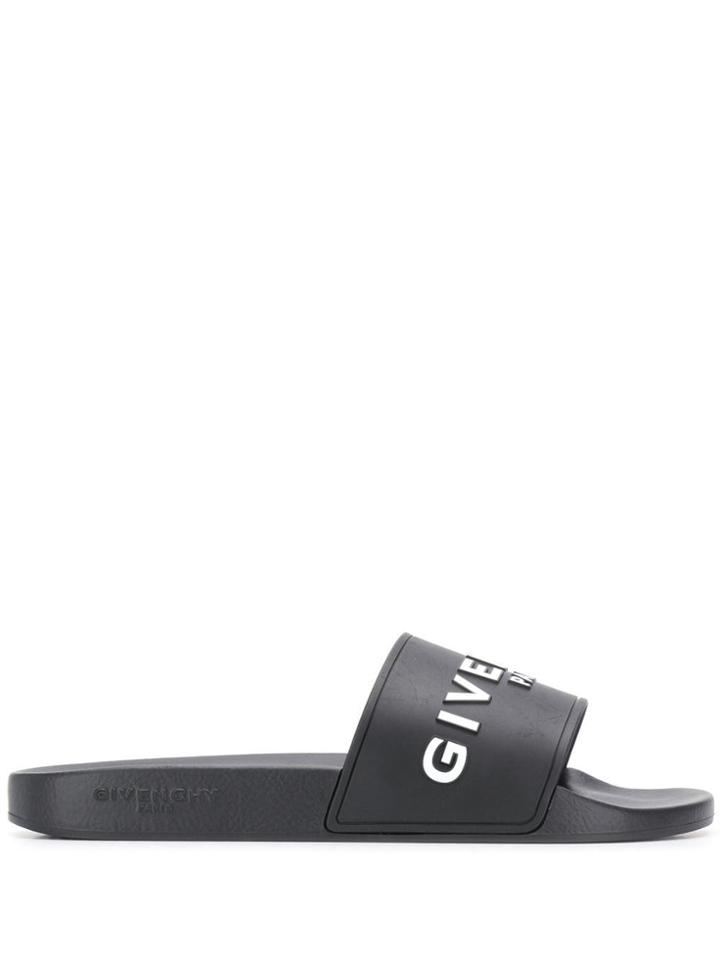 Givenchy Classic Logo Slides - Black