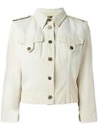 Dolce & Gabbana Vintage Military-style Denim Jacket, Size: 44, Nude/neutrals