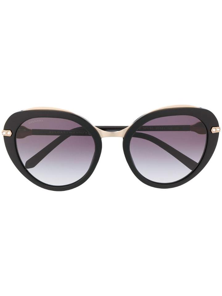 Bulgari Serpenti Ruby Crystal Sunglasses - Gold