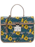 Furla Jungle Cat Printed Tote Bag - Blue