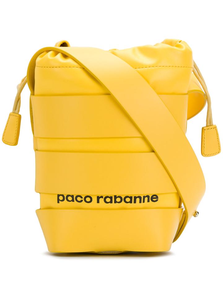 Paco Rabanne Cage Bucket Bag - Yellow & Orange