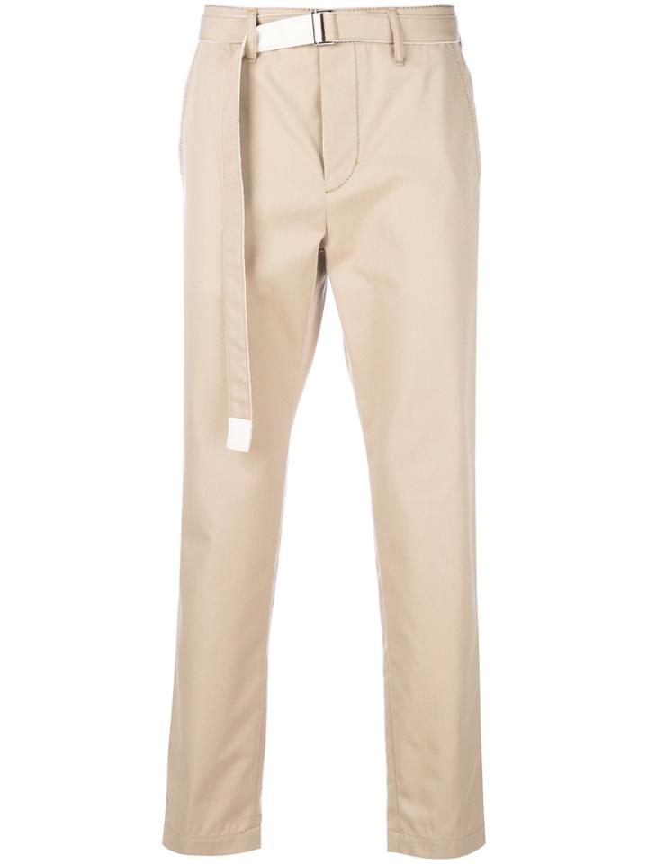 Sacai Luck Belted Trousers - Nude & Neutrals