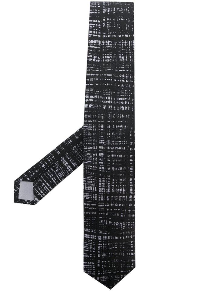 Prada Sketch Print Tie - Black
