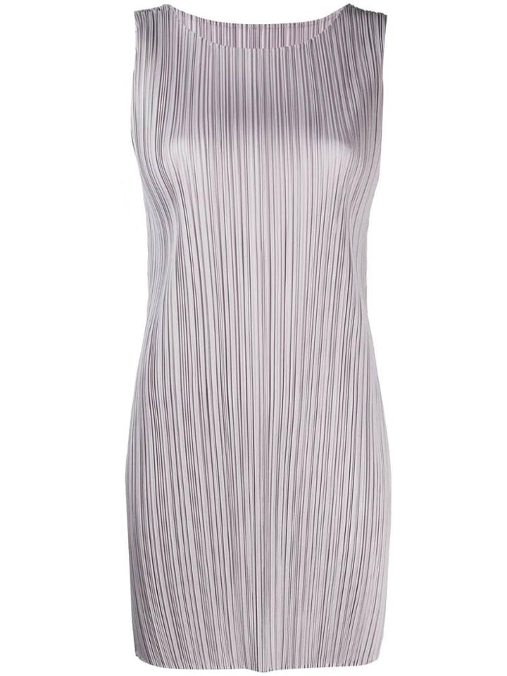 Pleats Please By Issey Miyake Sleeveless Pleated Top - Grey
