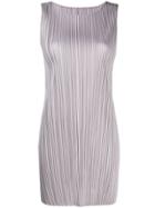 Pleats Please By Issey Miyake Sleeveless Pleated Top - Grey
