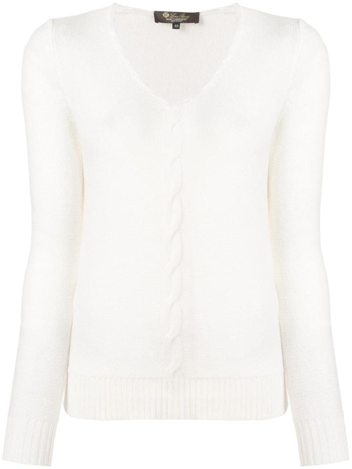 Loro Piana V-neck Sweater - White