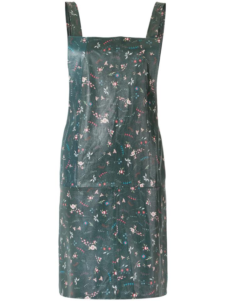 Olympiah Leather Pinafore Dress - Multicolour