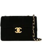 Chanel Vintage Jumbo Mademoiselle Shoulder Bag - Black