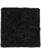 Dolce & Gabbana Knit Patterned Scarf, Men's, Black, Cashmere