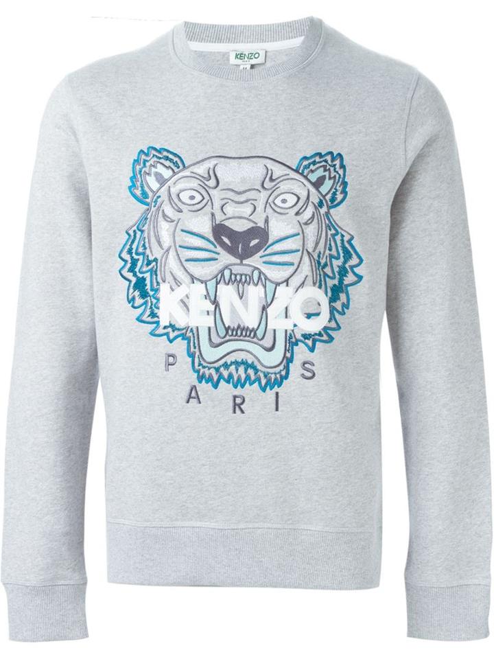 Kenzo 'tiger' Sweatshirt, Men's, Size: Xl, Grey, Cotton