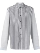 J.w.anderson - Appliquéd Striped Shirt - Men - Cotton - 48, Blue, Cotton