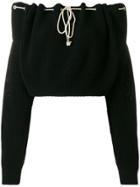Calvin Klein 205w39nyc Off-shoulder Pullover - Black