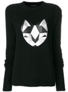 Frankie Morello Silver Cat Sweater - Black