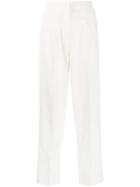L'autre Chose High-waisted Straight Trousers - White