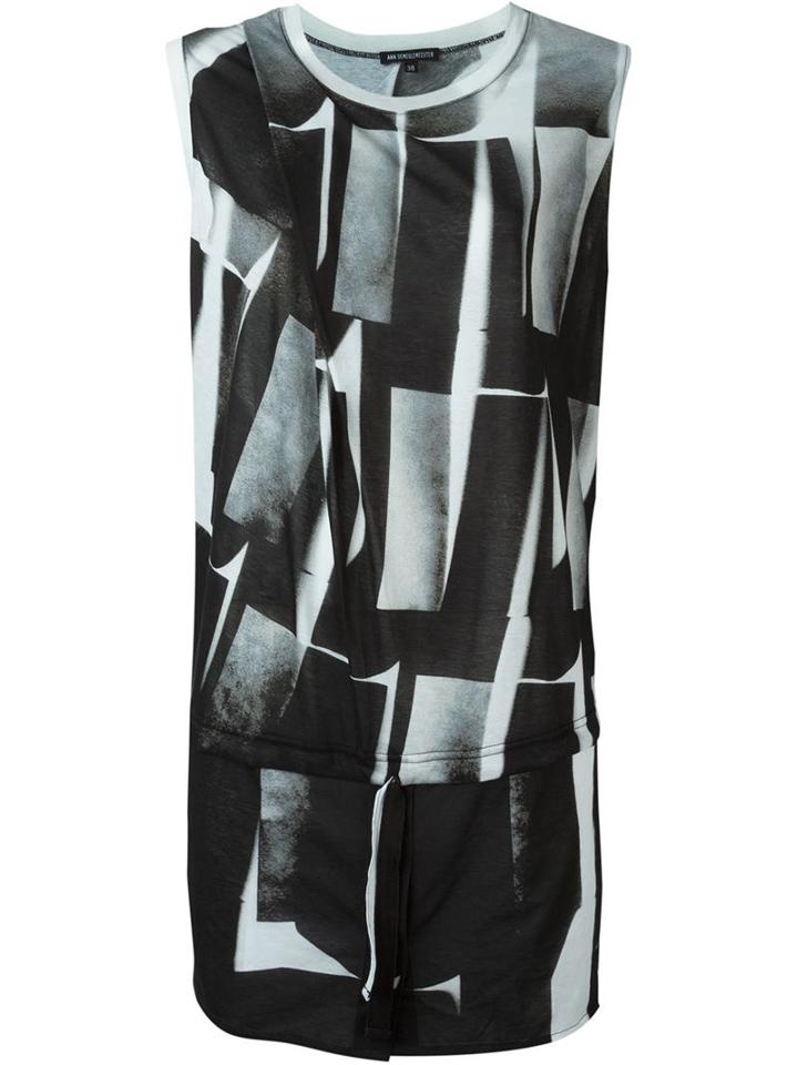 Ann Demeulemeester Abstract Print Dress
