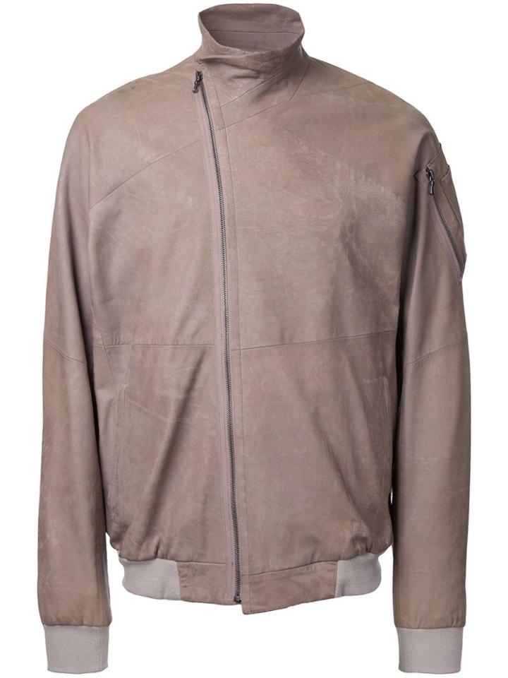 Julius Leather Bomber Jacket - Brown
