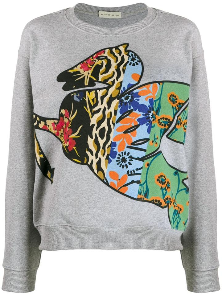 Etro Logo Print Sweatshirt - Grey