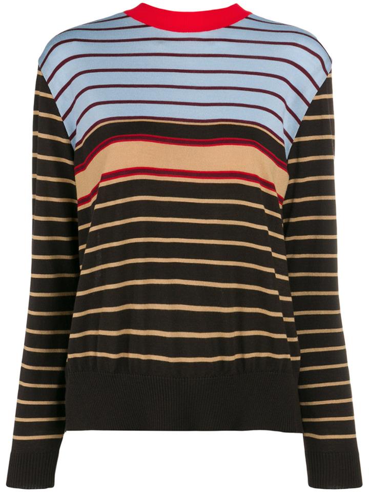 Marni Open Back Striped Jumper - Brown