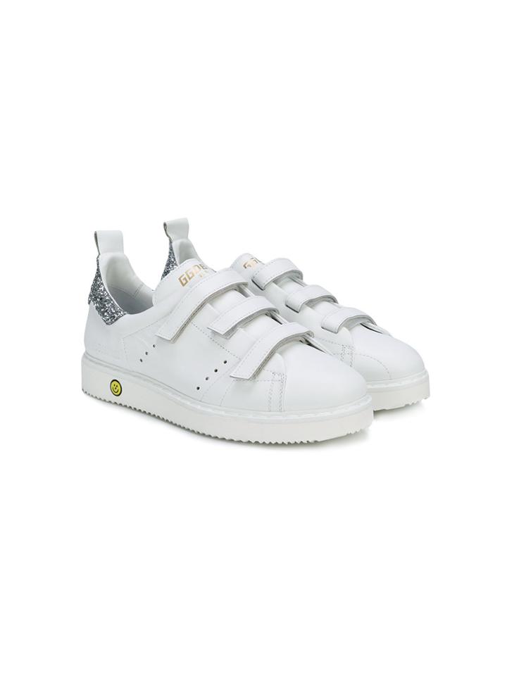 Golden Goose Deluxe Brand Kids Teen Touch Strap Sneakers - White