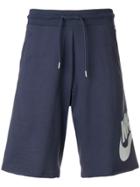 Nike Logo Drawstring Shorts - Blue