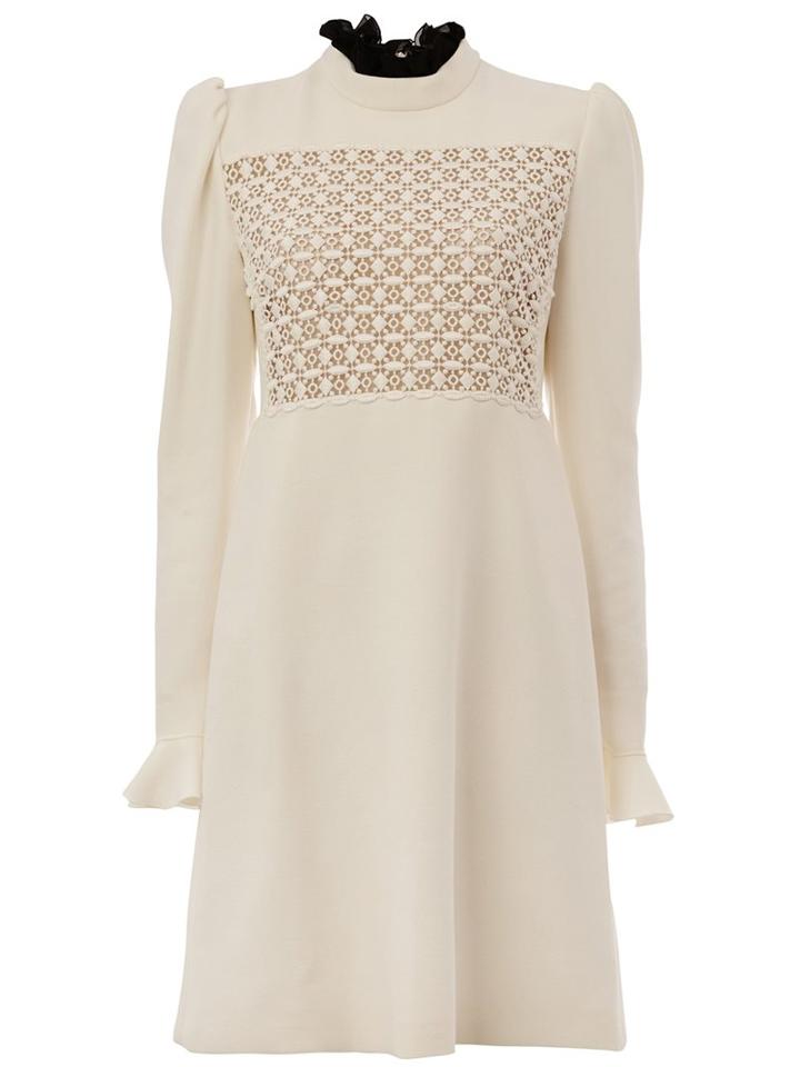 Giambattista Valli Floral Ruffled Cuff Dress