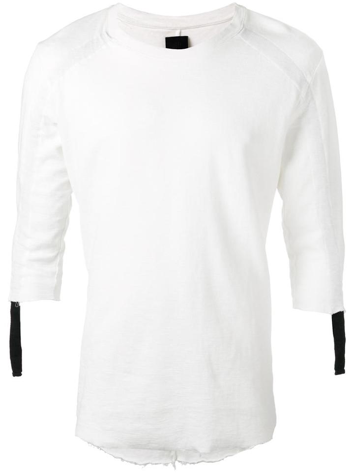 Thom Krom Strap Detail T-shirt, Men's, Size: Xl, White, Cotton