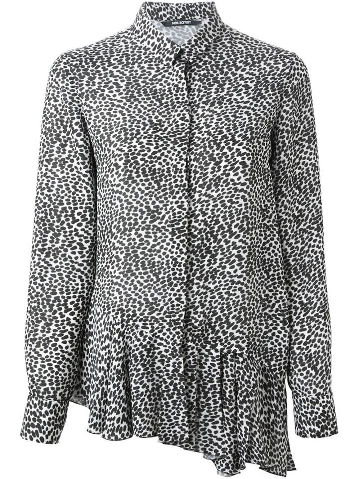 Neil Barrett Pleated Hem Blouse
