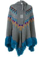 Sacai Fairisle Knit Poncho