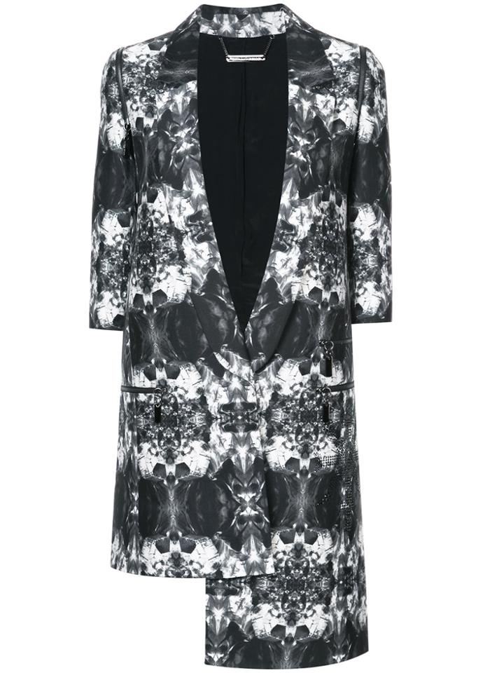 Thomas Wylde Asymmetric Printed Blazer - Black