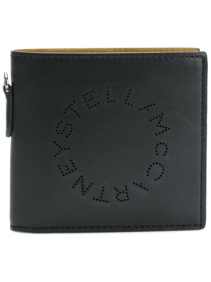 Stella Mccartney Perforated Logo Wallet - Black