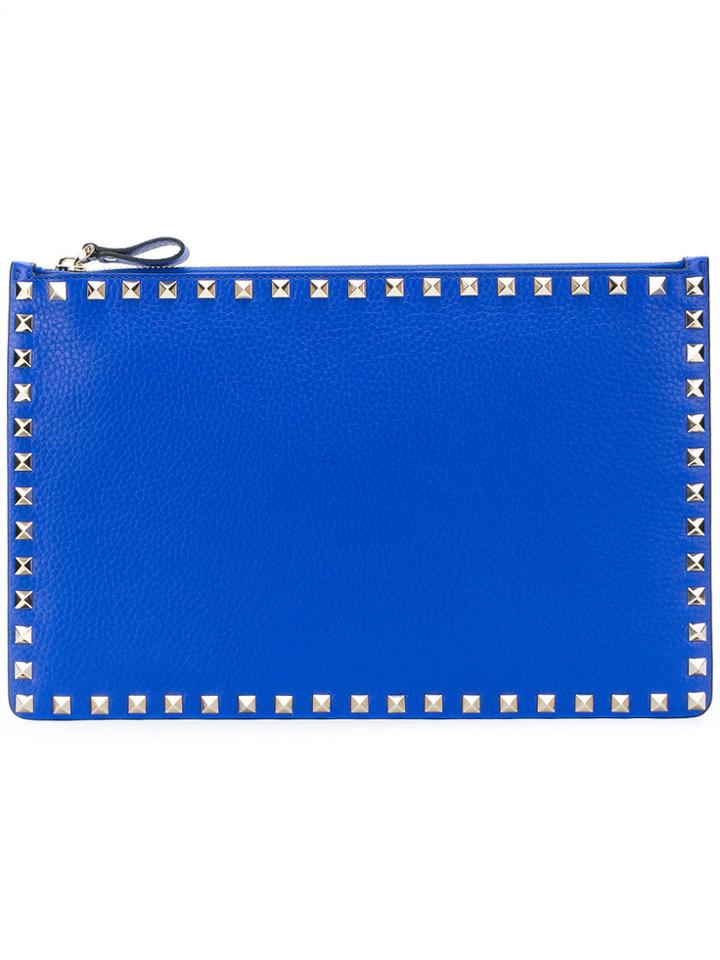 Valentino Rockstud Clutch Bag - Blue