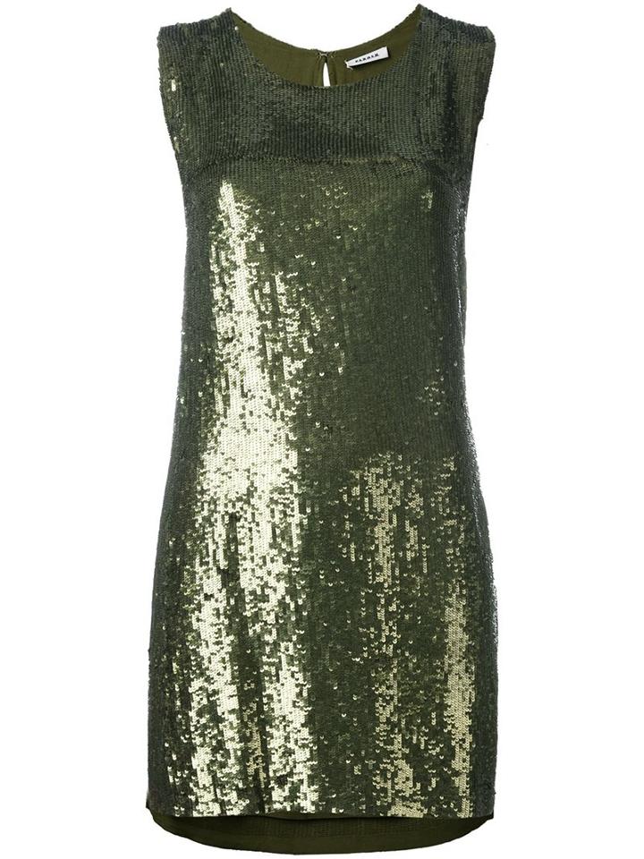P.a.r.o.s.h. Sequined Mini Dress, Women's, Size: Xs, Green, Viscose/pvc