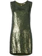 P.a.r.o.s.h. Sequined Mini Dress, Women's, Size: Xs, Green, Viscose/pvc