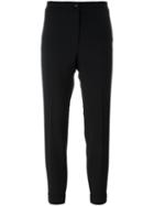 Etro Cropped Tailored Trousers, Women's, Size: 46, Black, Spandex/elastane/wool
