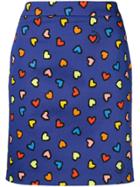 Love Moschino Heart Print Mini Skirt - Blue