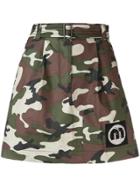 Miu Miu Camouflage Mini Skirt - Green