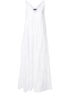 Twin-set Flared Maxi Dress - White