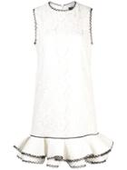 Nha Khanh Contrast Piped Mini Dress - White