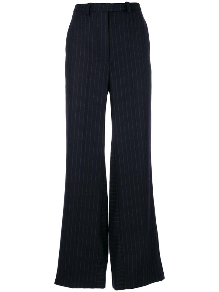 Nehera Pinstripe Wide Leg Trousers - Blue