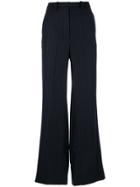 Nehera Pinstripe Wide Leg Trousers - Blue