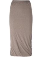 Rick Owens Lilies Draped Midi Skirt, Women's, Size: 44, Nude/neutrals, Polyamide/viscose/angora/wool