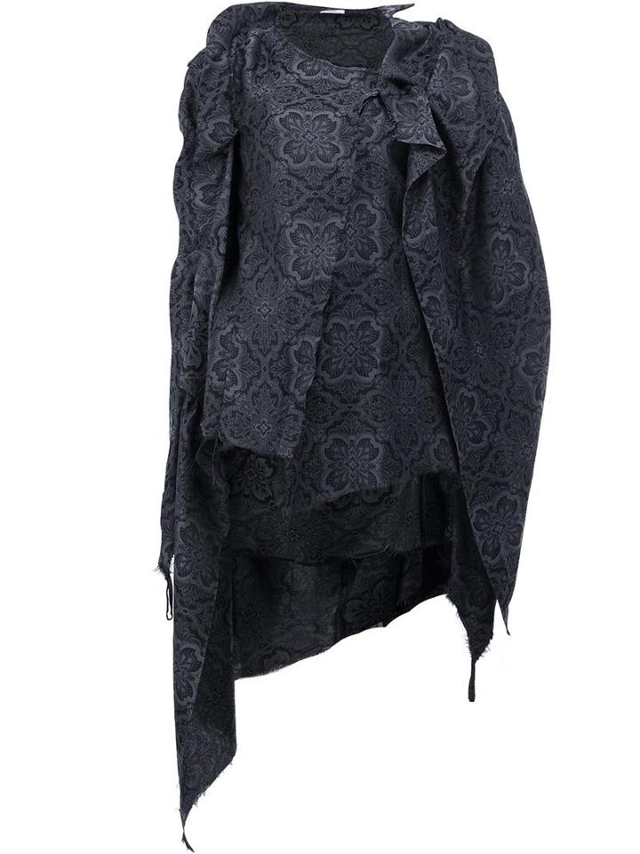 Aganovich - 'fleur' Tunic - Women - Silk/cotton - 36, Grey, Silk/cotton