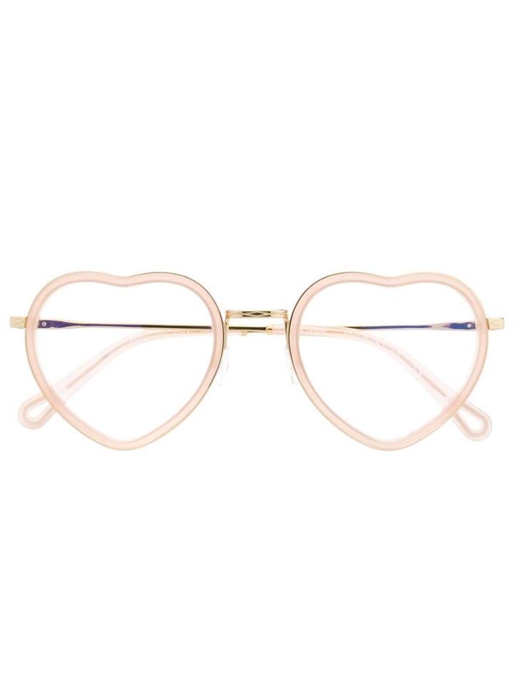 Chloé Eyewear Heart Shaped Glasses - Pink
