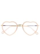 Chloé Eyewear Heart Shaped Glasses - Pink