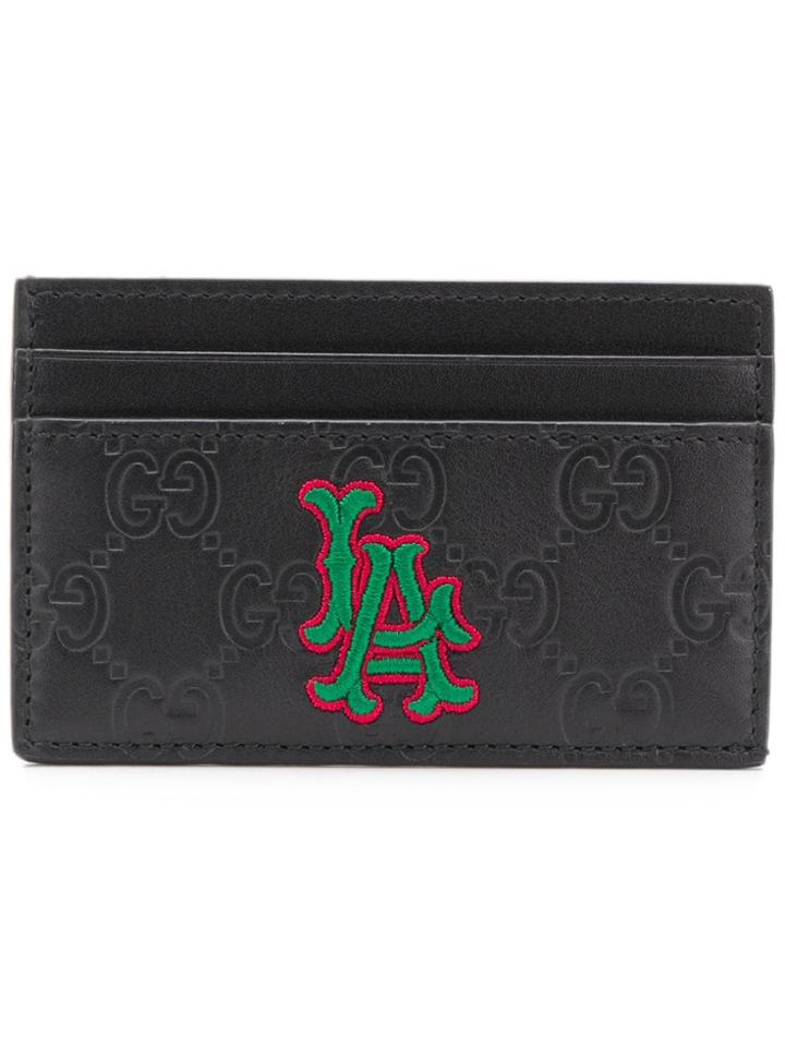 Gucci Gucci X Nba La Angels Patch Cardholder - Black
