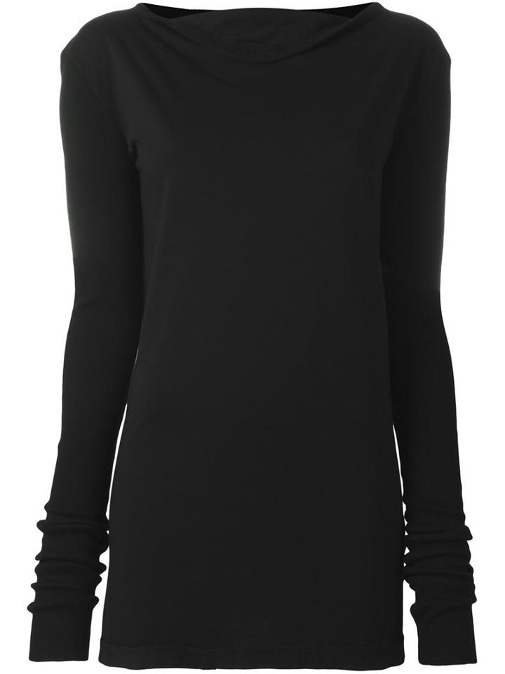 Rick Owens Drkshdw Ribbed Sleeve Sweatshirt