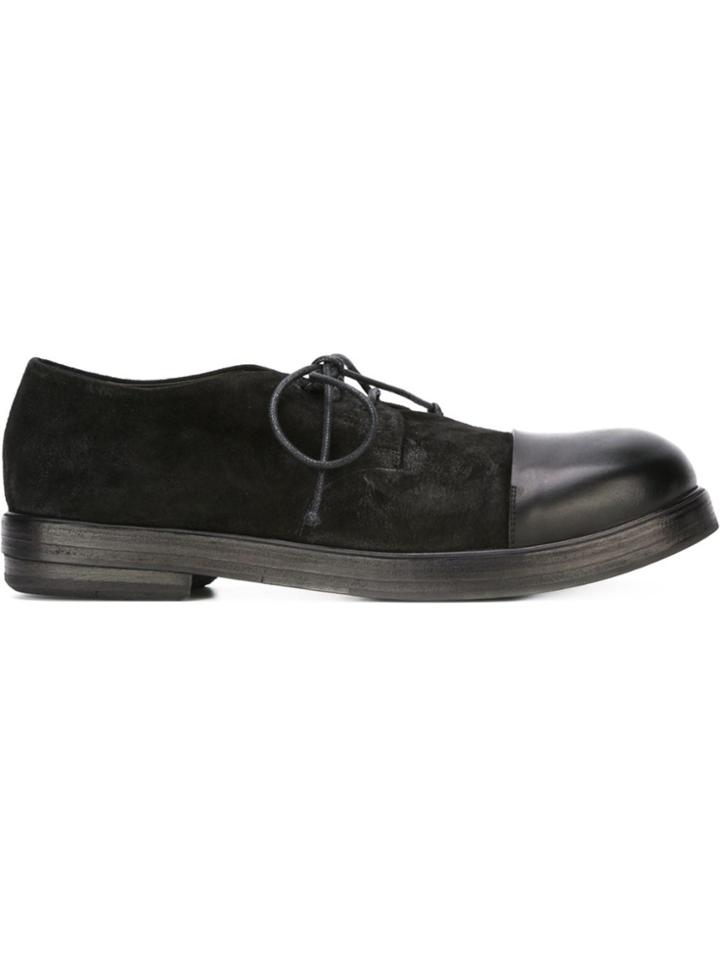 Marsèll Contrasted Toe Cap Derby Shoes - Black