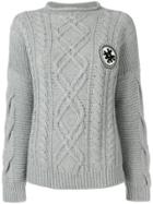 Mr & Mrs Italy Cable-knit Jumper - Grey