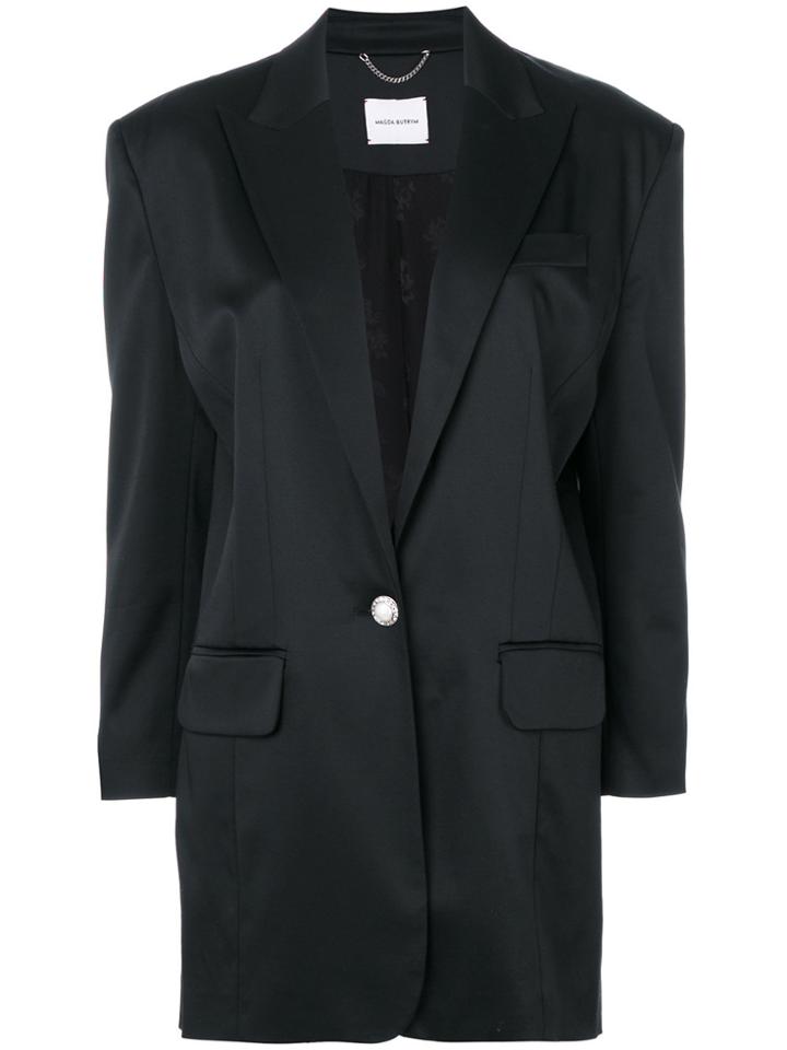 Magda Butrym One Button Blazer - Black